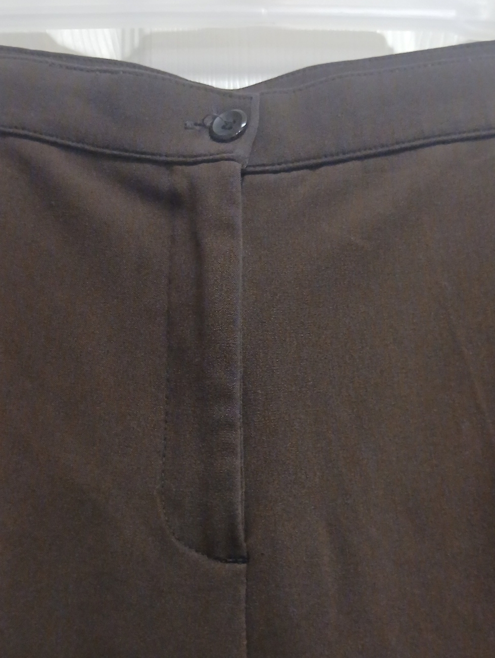 Briggs New York Brown Pull-On Dress Pants Size 16 Career Stretch Slacks - Picture 3 of 9